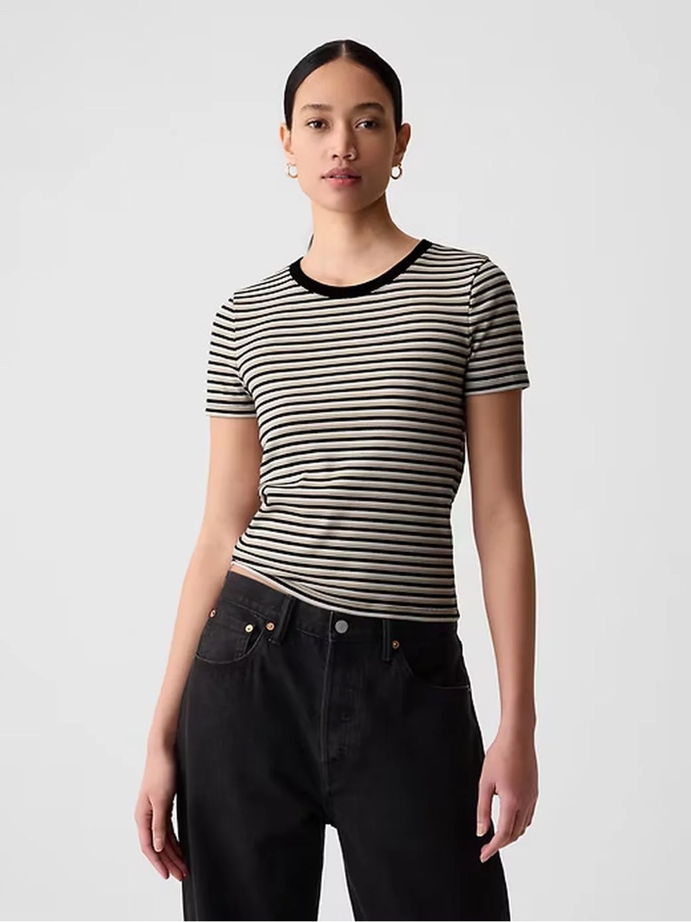 Ribbed-Knit Gap T-Shirt
